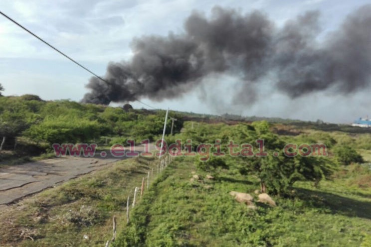 Así amanece el incendio en la planta de Puma Energy en Puerto Sandino