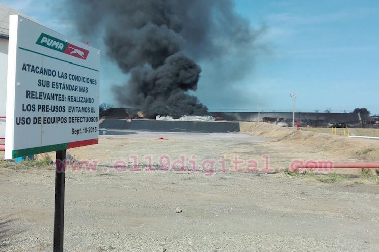 Así amanece el incendio en la planta de Puma Energy en Puerto Sandino