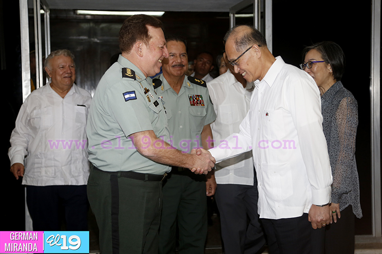Canciller de Taiwán se reúne con autoridades de la Policía Nacional y Ejército de Nicaragua