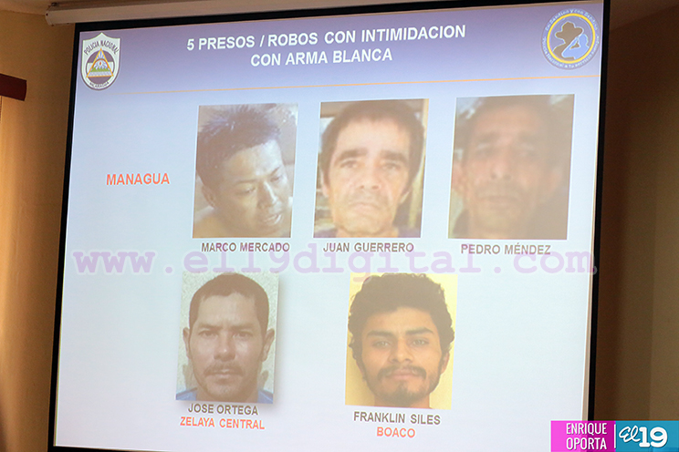 Policía Nacional desarticula a grupos delincuenciales que se dedicaban al robo con intimidación en Managua  
