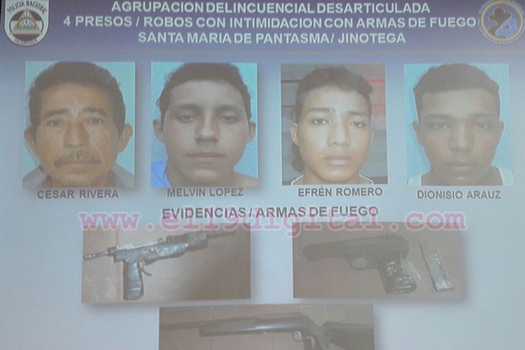 Policía Nacional fuerte contra grupos delincuenciales en Jinotega y Río San Juan