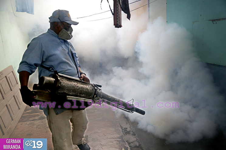 Abatizan y fumigan viviendas en el barrio La Cruz