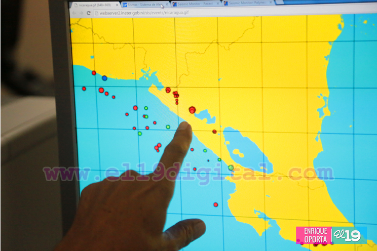 SINAPRED: Actividad sísmica está asociada a terremoto del 2014 registrado en La Paz Centro y Nagarote