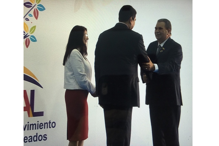 Vicepresidente de Nicaragua saluda al Presidente Nicolás Maduro y la Primera Combatiente Cilia Flores