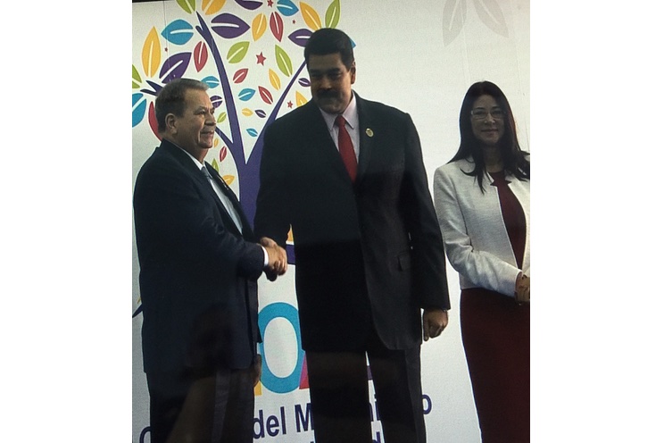 Vicepresidente de Nicaragua saluda al Presidente Nicolás Maduro y la Primera Combatiente Cilia Flores