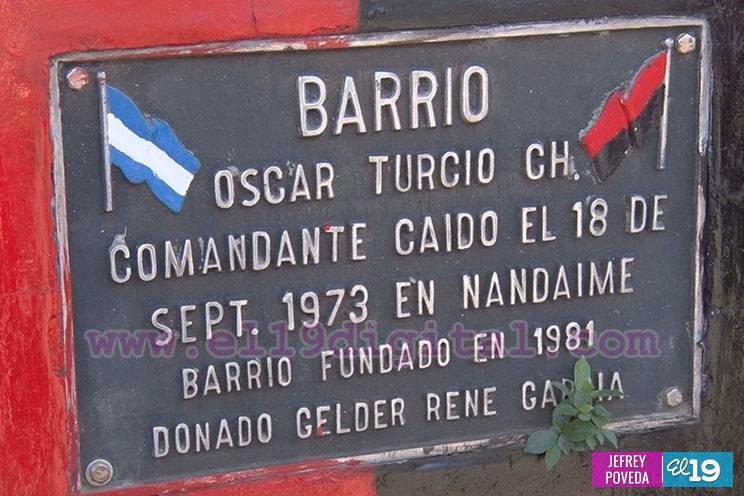 Familias del Barrio Óscar Turcios Conmemoran a su héroe y mártir