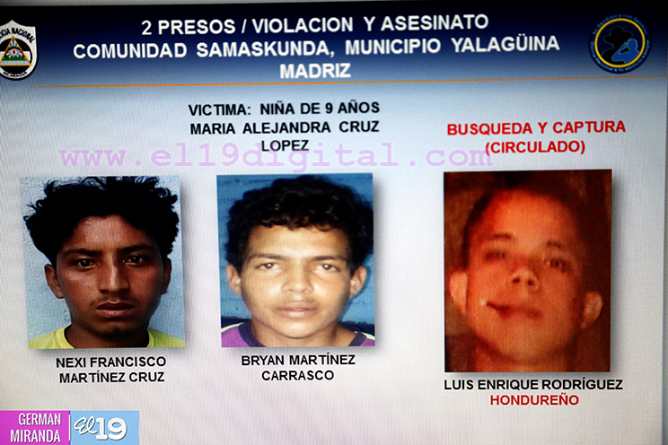Policía Nacional esclarece caso de violación y asesinato de niña de 9 años en Yalagüina
