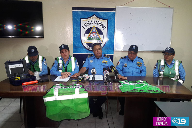 Policía de tránsito desplegada en Managua toda la noche y madrugada