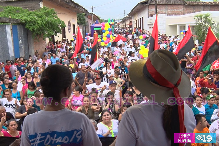 Ciudad Darío celebra multitudinaria y colorida caminata para ratificar apoyo al modelo Cristiano, Socialista y Solidario