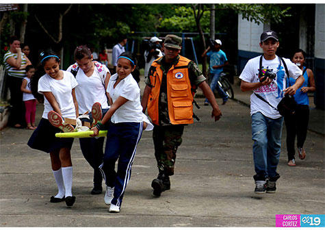 Realizan simulacro ante desastres en Distrito VI