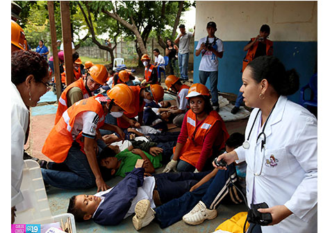 Realizan simulacro ante desastres en Distrito VI