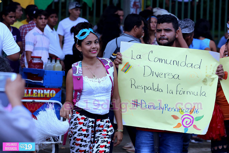 Diversidad Sexual expresa su apoyo al Presidente Daniel Ortega y la Compañera Rosario Murillo