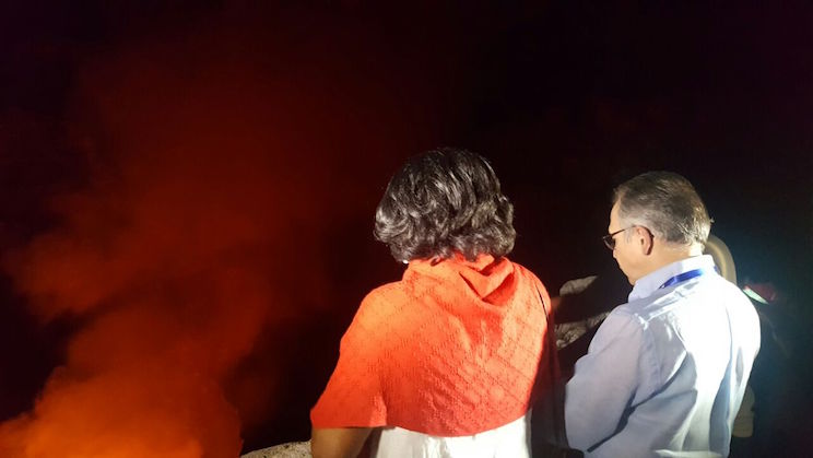 Directora de la OPS visita el Lago de Lava del Volcán Masaya