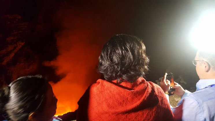 Directora de la OPS visita el Lago de Lava del Volcán Masaya