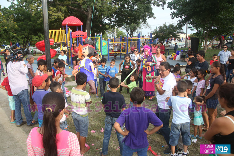 Niñez disfruta en paz y tranquilidad de alegres fiestas en parques de Managua