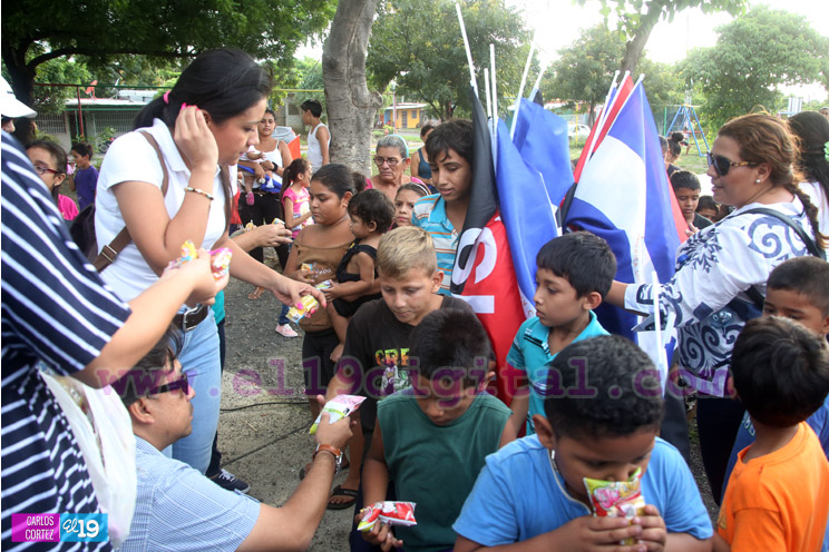 Niñez disfruta en paz y tranquilidad de alegres fiestas en parques de Managua