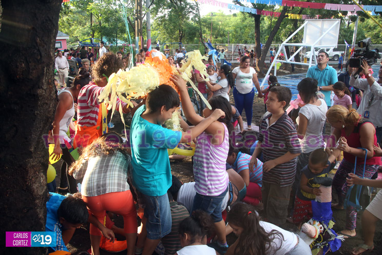 Niños del barrio Eduardo Flores disfrutan de su nuevo espacio de recreación