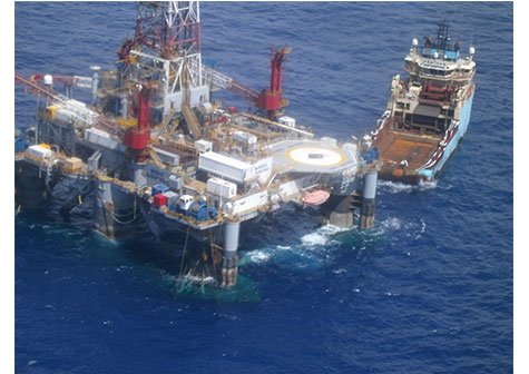 Nuevas imágenes de plataforma exploratoria en el Caribe