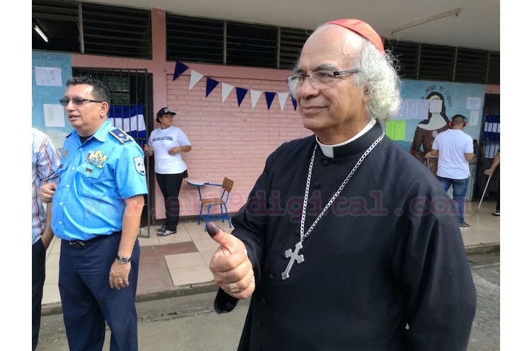 Cardenal Brenes asegura que proceso electoral transcurre en tranquilidad y plena manifestación de libertad