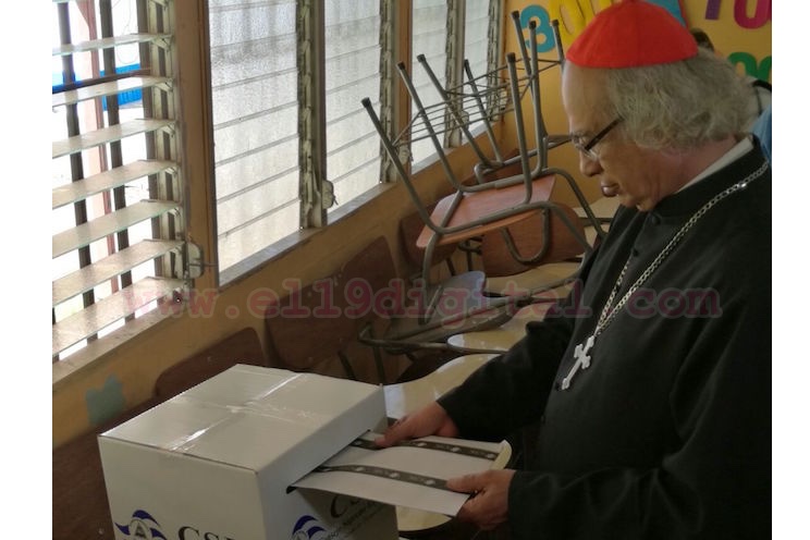 Cardenal Brenes asegura que proceso electoral transcurre en tranquilidad y plena manifestación de libertad