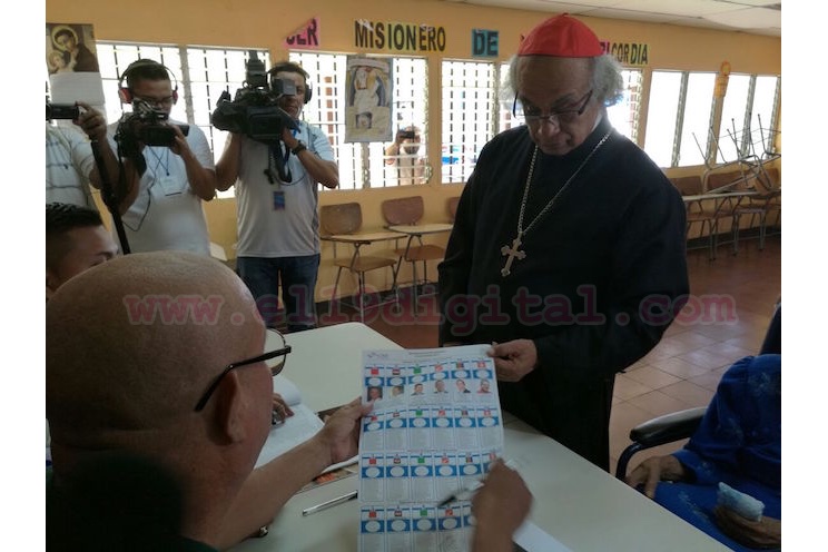 Cardenal Brenes asegura que proceso electoral transcurre en tranquilidad y plena manifestación de libertad