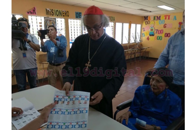 Cardenal Brenes asegura que proceso electoral transcurre en tranquilidad y plena manifestación de libertad