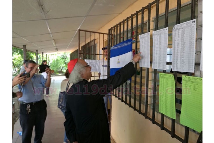Cardenal Brenes asegura que proceso electoral transcurre en tranquilidad y plena manifestación de libertad