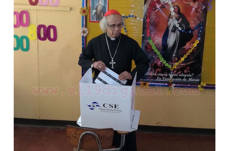 Cardenal Brenes asegura que proceso electoral transcurre en tranquilidad y plena manifestación de libertad