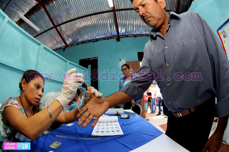 Fiesta electoral con buen desarrollo en el departamento de Masaya