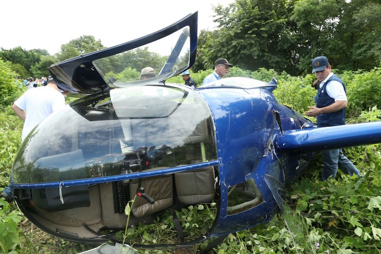 Helicóptero se ve forzado a aterrizar de emergencia en Managua 