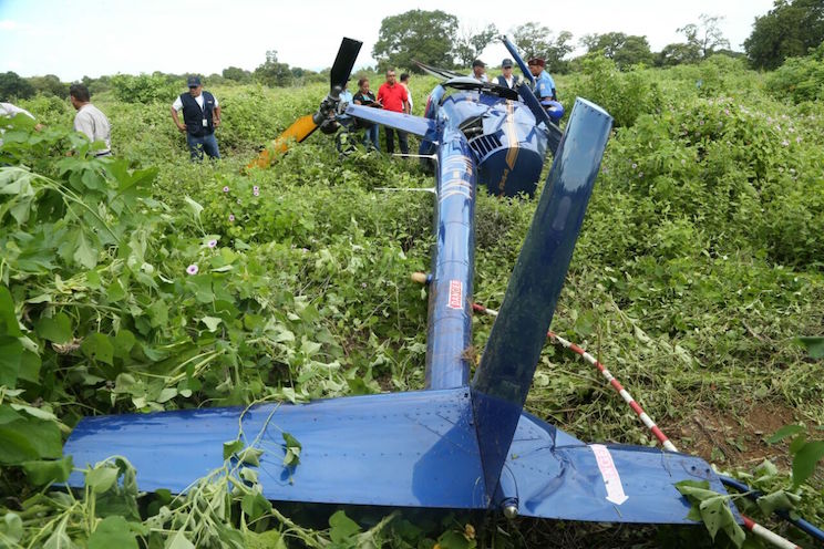 Helicóptero se ve forzado a aterrizar de emergencia en Managua 