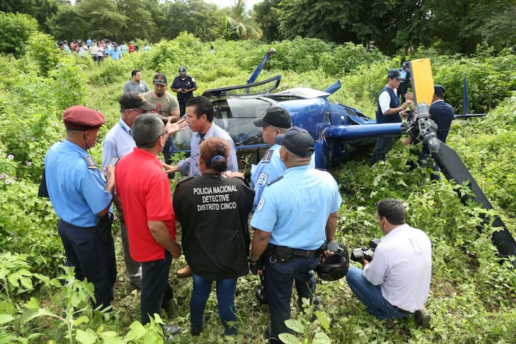 Helicóptero se ve forzado a aterrizar de emergencia en Managua 