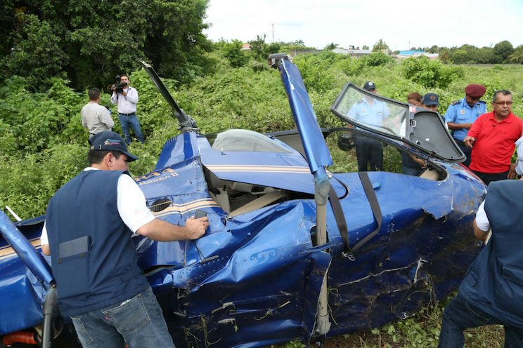 Helicóptero se ve forzado a aterrizar de emergencia en Managua 