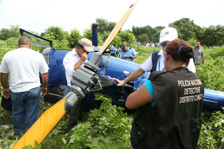 Helicóptero se ve forzado a aterrizar de emergencia en Managua 