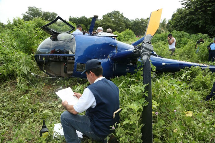 Helicóptero se ve forzado a aterrizar de emergencia en Managua 