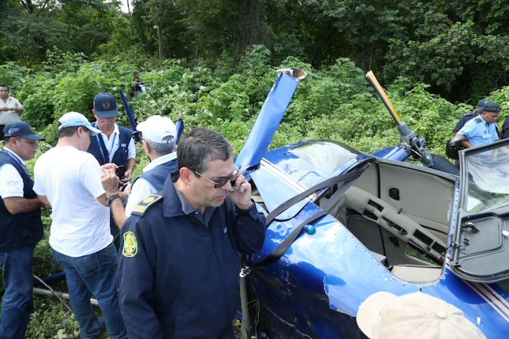 Helicóptero se ve forzado a aterrizar de emergencia en Managua 