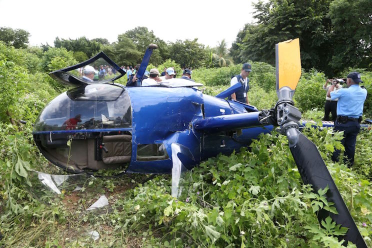 Helicóptero se ve forzado a aterrizar de emergencia en Managua 