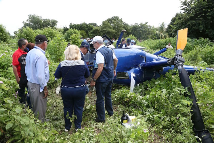 Helicóptero se ve forzado a aterrizar de emergencia en Managua 