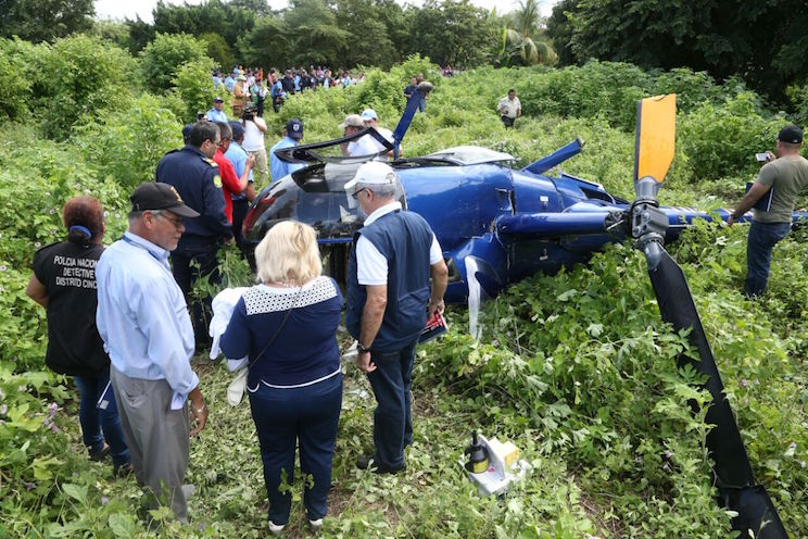 Helicóptero se ve forzado a aterrizar de emergencia en Managua 