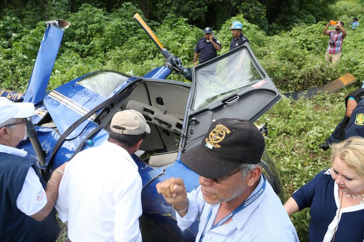 Helicóptero se ve forzado a aterrizar de emergencia en Managua 