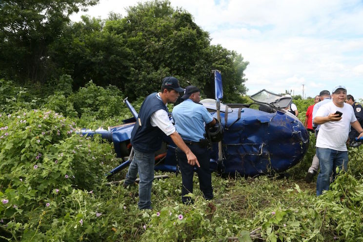 Helicóptero se ve forzado a aterrizar de emergencia en Managua 