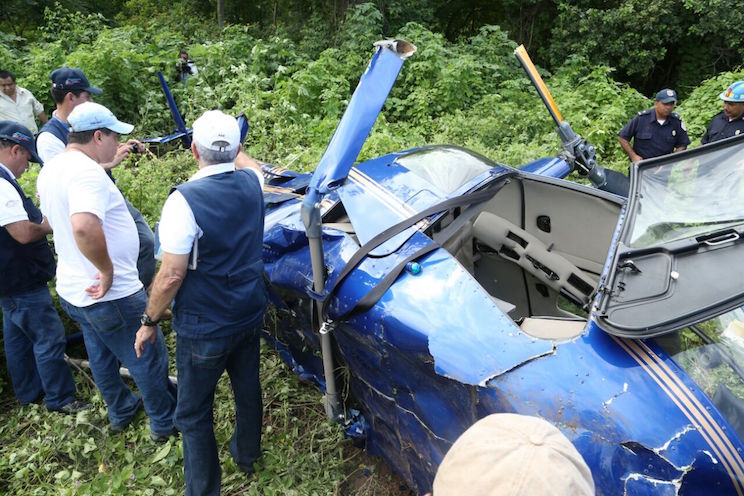 Helicóptero se ve forzado a aterrizar de emergencia en Managua 