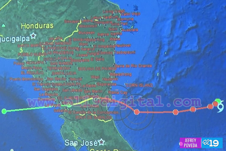 Gobierno de Nicaragua decreta Alerta Amarilla por Tormenta Tropical Otto