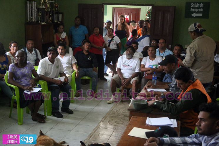 Asamblea de pobladores en Greytown, San Juan de Nicaragua 