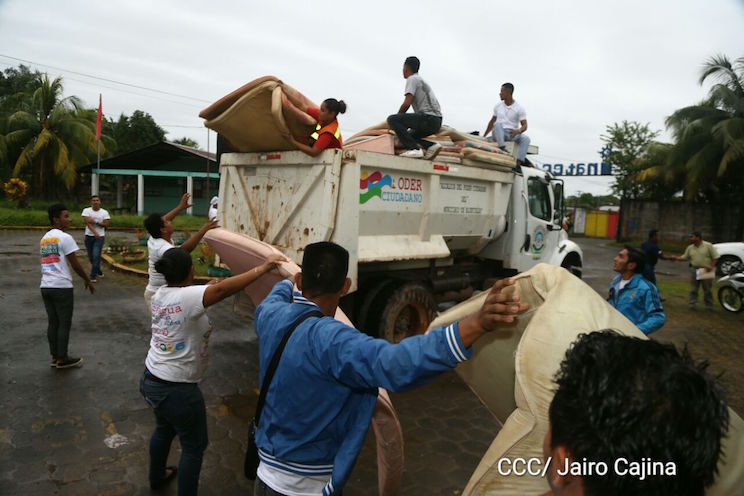 Juventud Sandinista prepara condiciones en albergues temporales para atender a familias