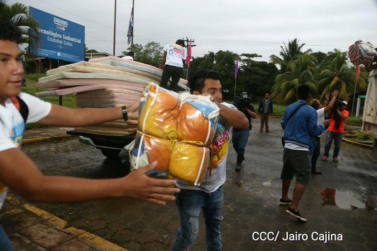 Juventud Sandinista prepara condiciones en albergues temporales para atender a familias