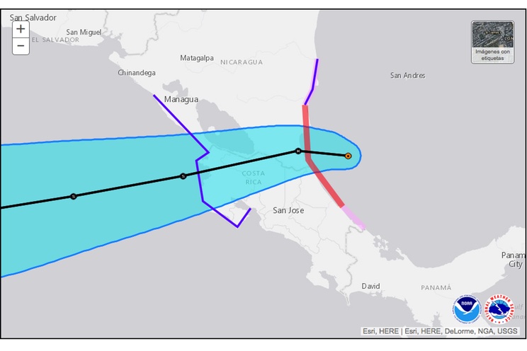 Huracán Otto alcanza la categoría 2 y se acerca a Nicaragua con vientos de 165 km/h (+GRAFICOS)