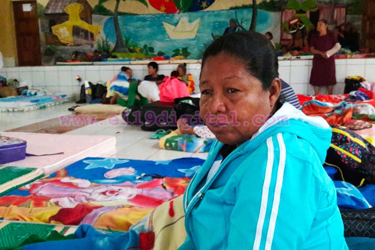 Familias de El Bluff bien protegidas en albergue de La Normal 8 de Octubre 