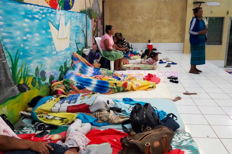 Familias de El Bluff bien protegidas en albergue de La Normal 8 de Octubre 
