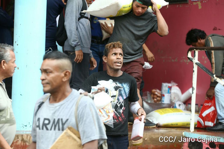 Llega dotación de alimentos para albergues de Bluefields